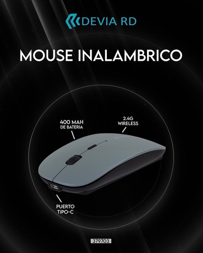 [Mouse inalámbrico plateado] DEVIA 24G+ WIRELESS DUAL MODE MOUSE Lingo Series