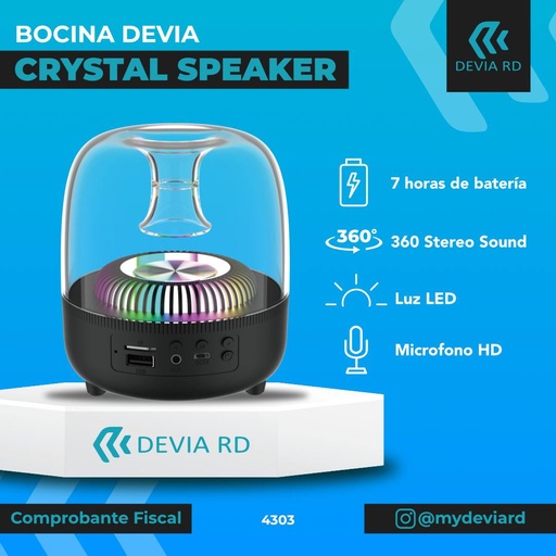 [Bocina de cristal RGB Light] DEVIA Crystal Speaker I-M2 smart series