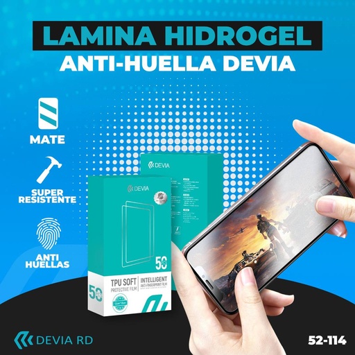 [Protector de pantalla para teléfono anti huella y anti rallado] DEVIA TPU SOFT PROTECTIVE FILM ANTI FINGERPRINT